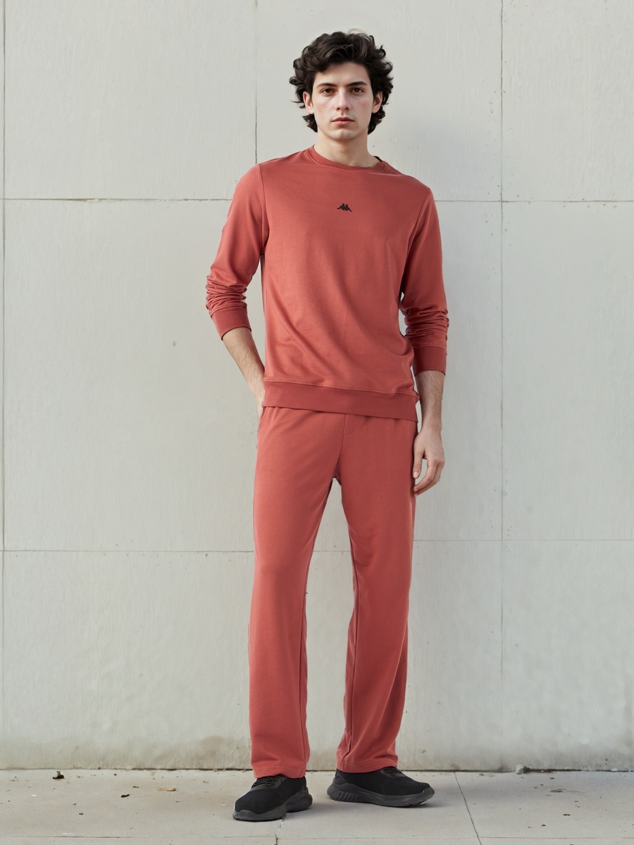 Logo Print Crew Neck Sweatshirt with Long Sleeves