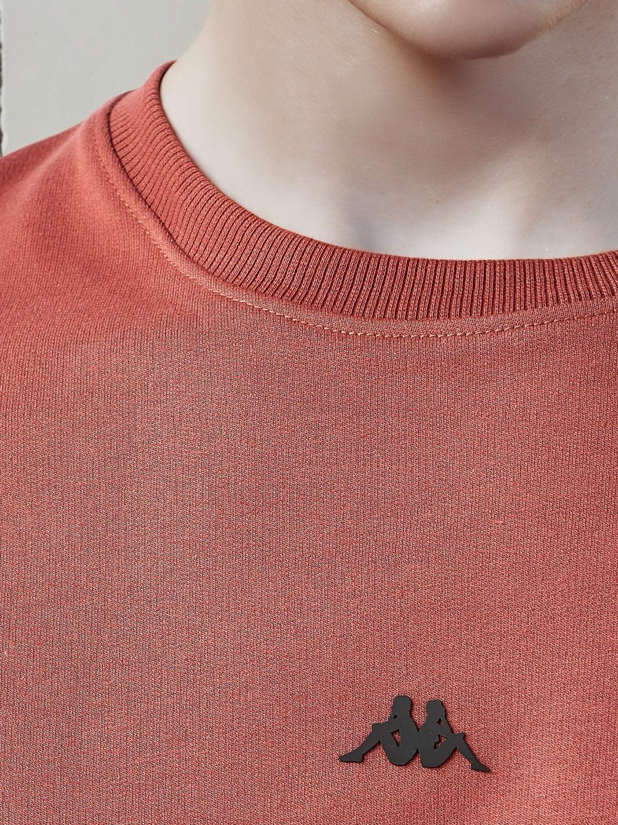 Logo Print Crew Neck Sweatshirt with Long Sleeves