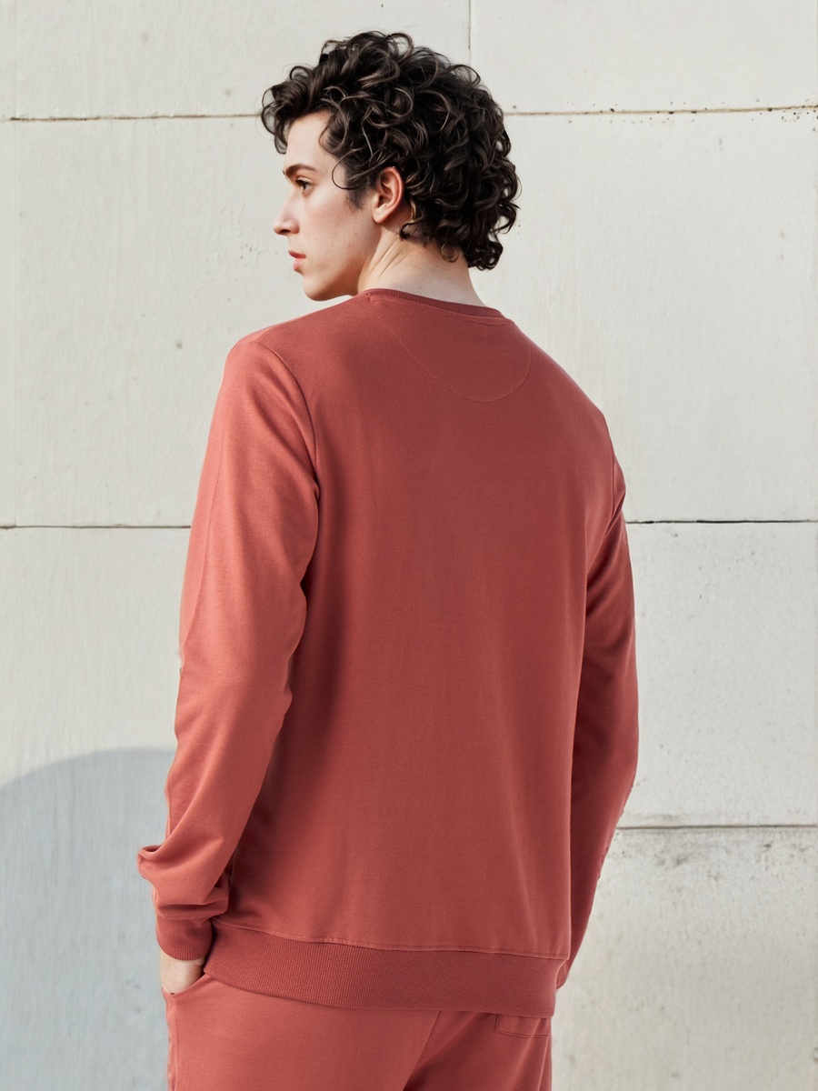 Logo Print Crew Neck Sweatshirt with Long Sleeves