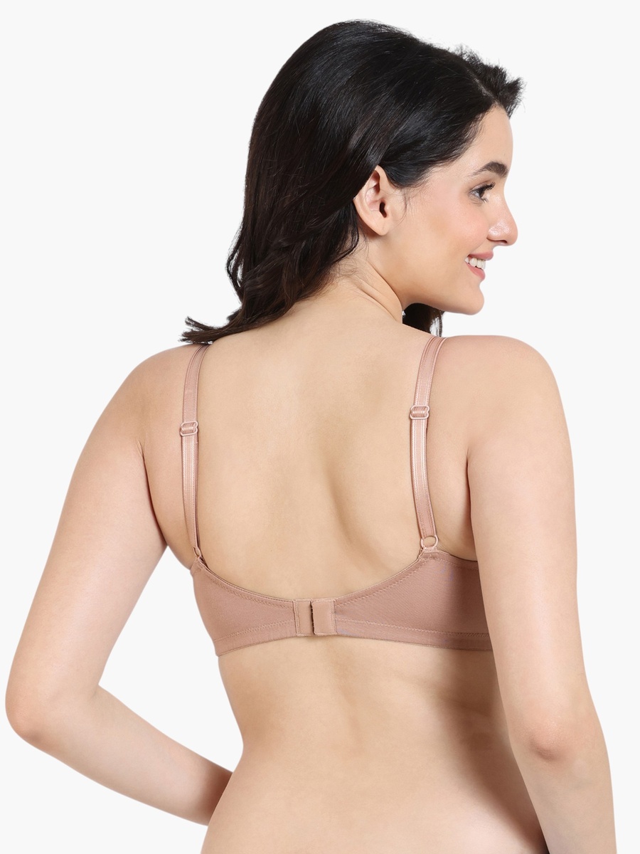 Lace Panel Non-Padded Bra
