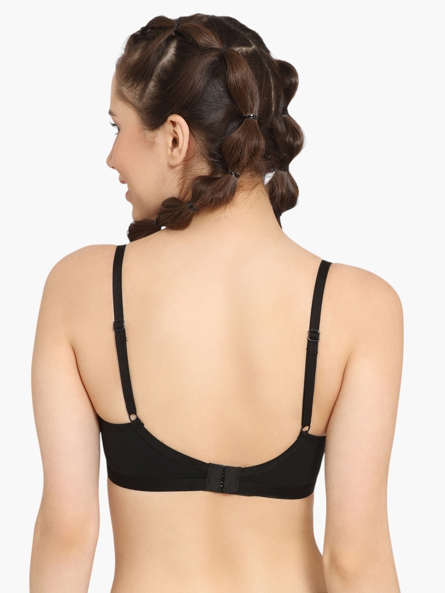 Non-Padded Bra with Hook and Eye Closure