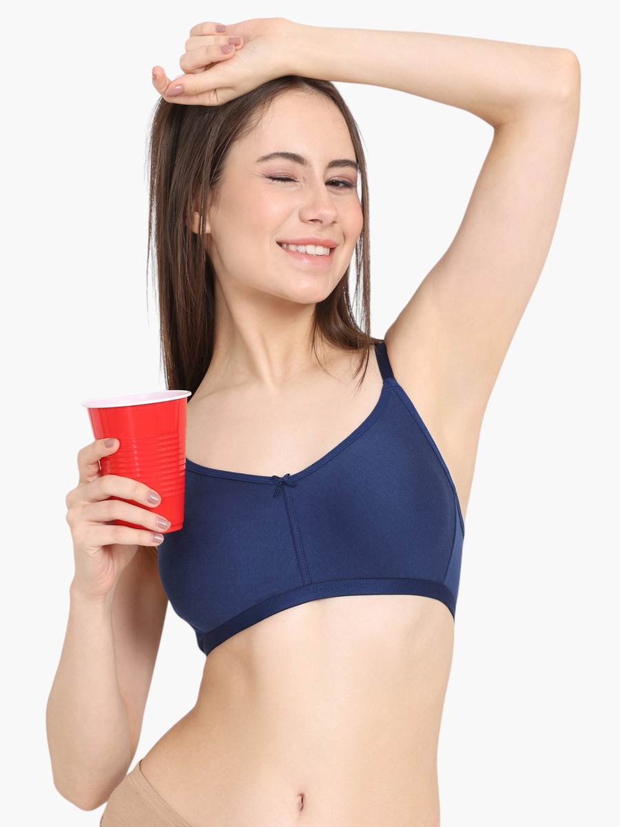 Non-Padded Bra with Hook and Eye Closure