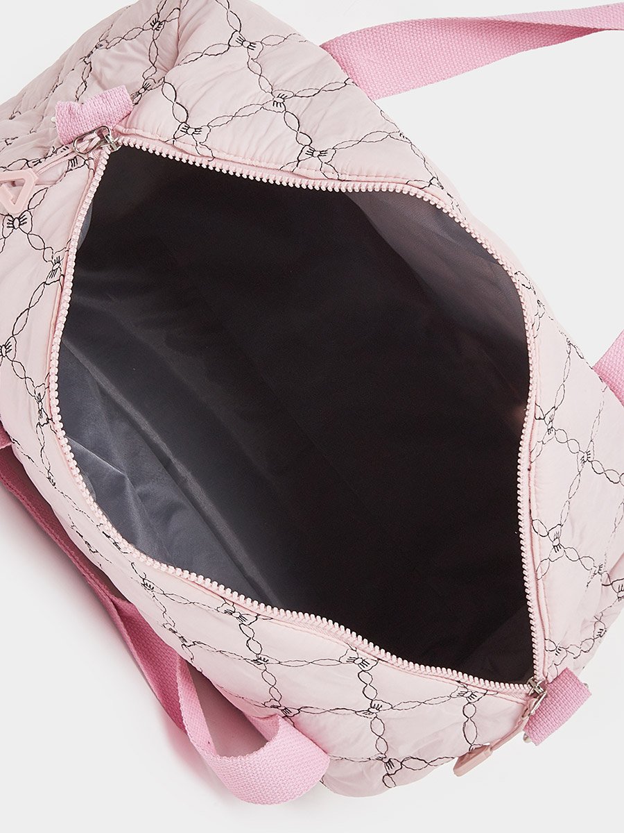 Women Pink Stitch Pattern Gym Bag