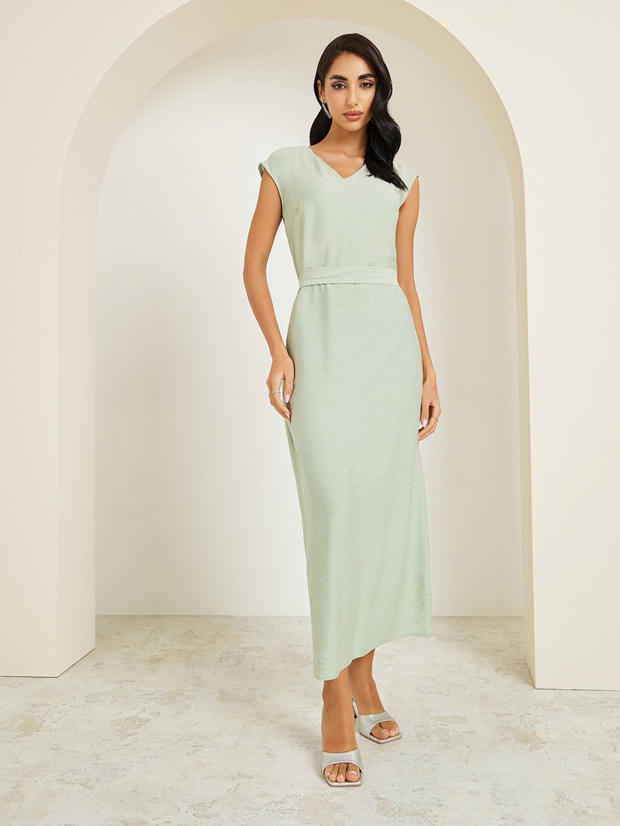 Women Embellished Abaya and Dress Modest Set