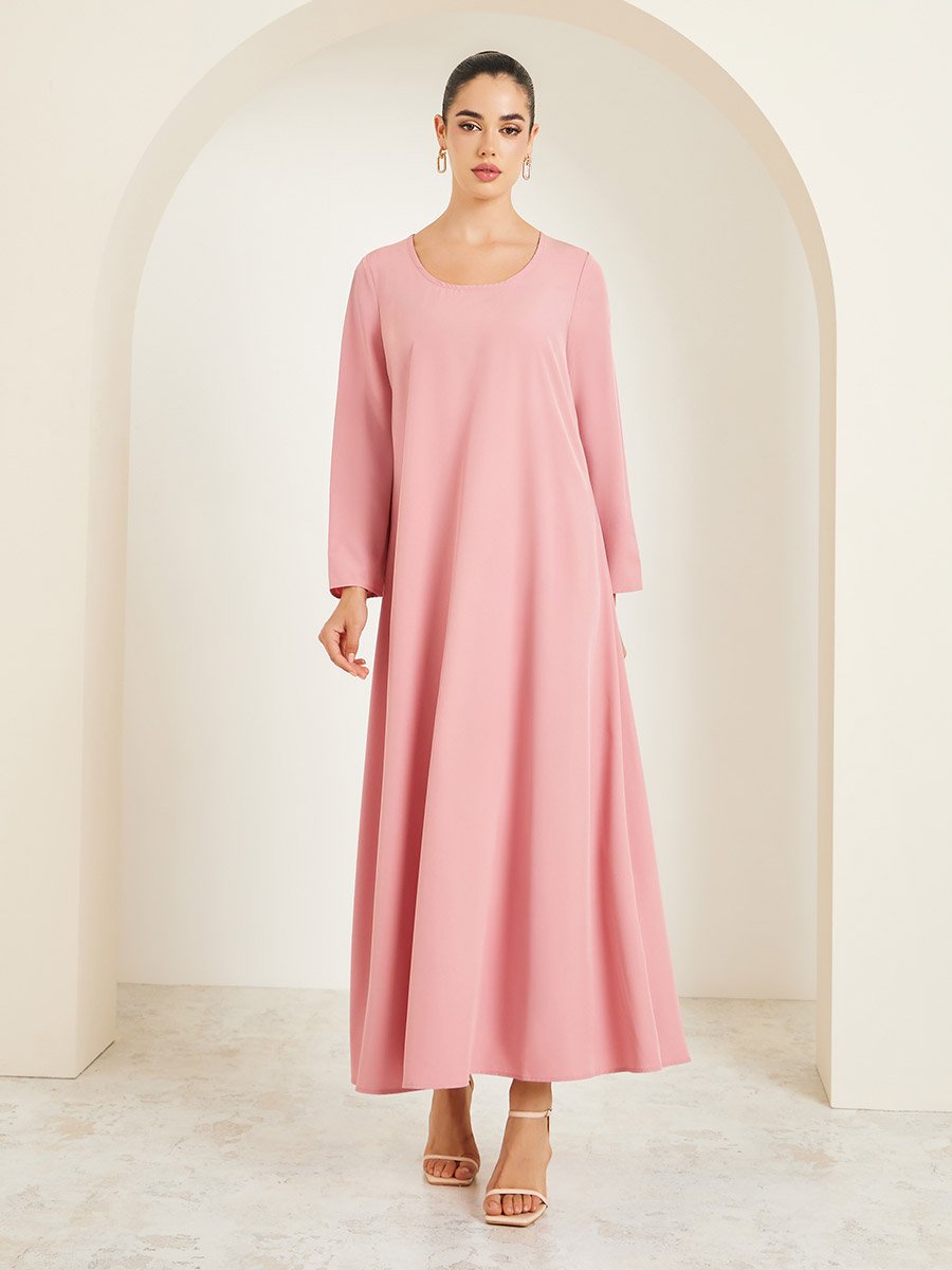 strapless open back dress Blush Pink Mismatched Modest Cheap Unique Design Lace up back Bridesma –  SposaBridal main image 0