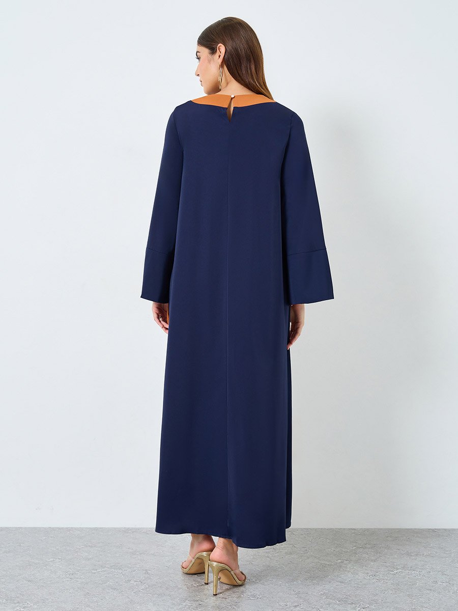 Sequin Embellished Long Sleeve Jalabiya
