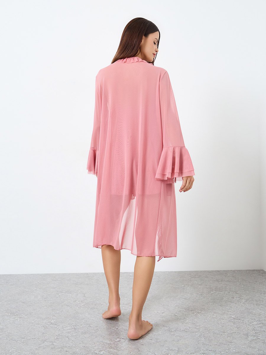 slim fit dress slacks Embellished Long Flare Sleeve Mesh A Line Short Dress Embellished Mesh –  The Dress Outlet main image 1
