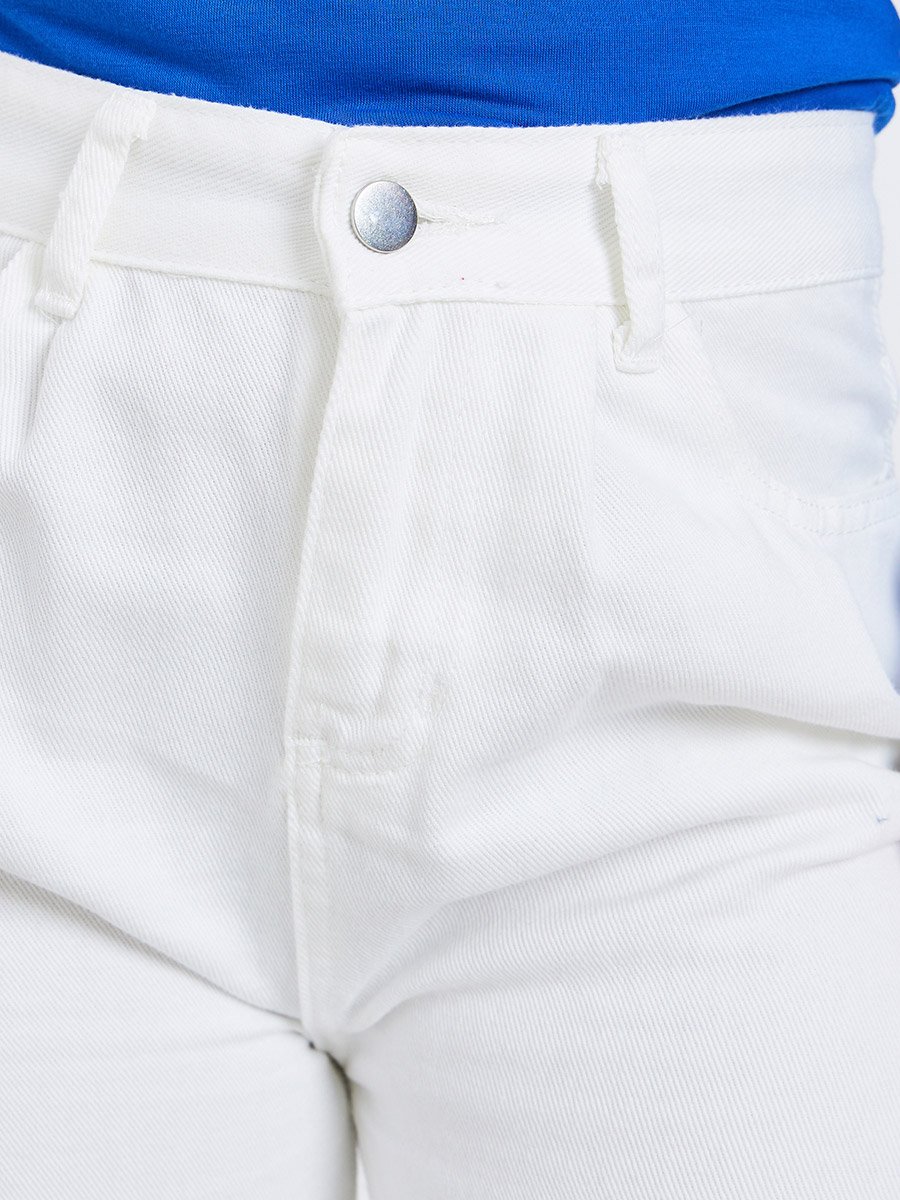 Women Straight Leg Jeans with Pockets