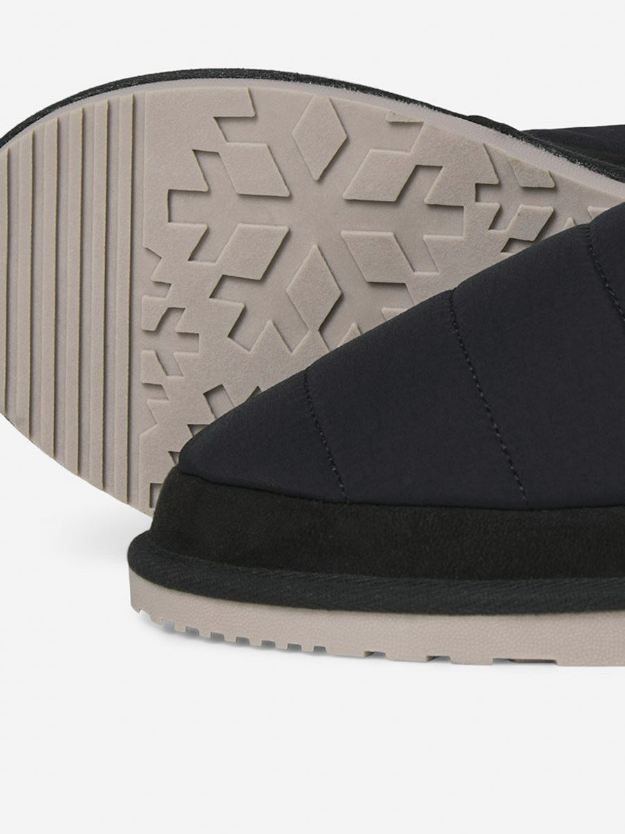 Black Padded Mules