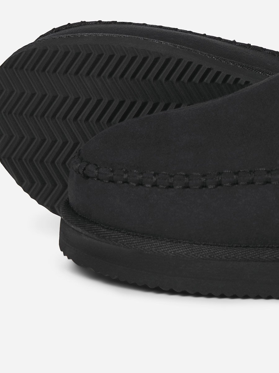 Black Manor Moc Slip-On Mules