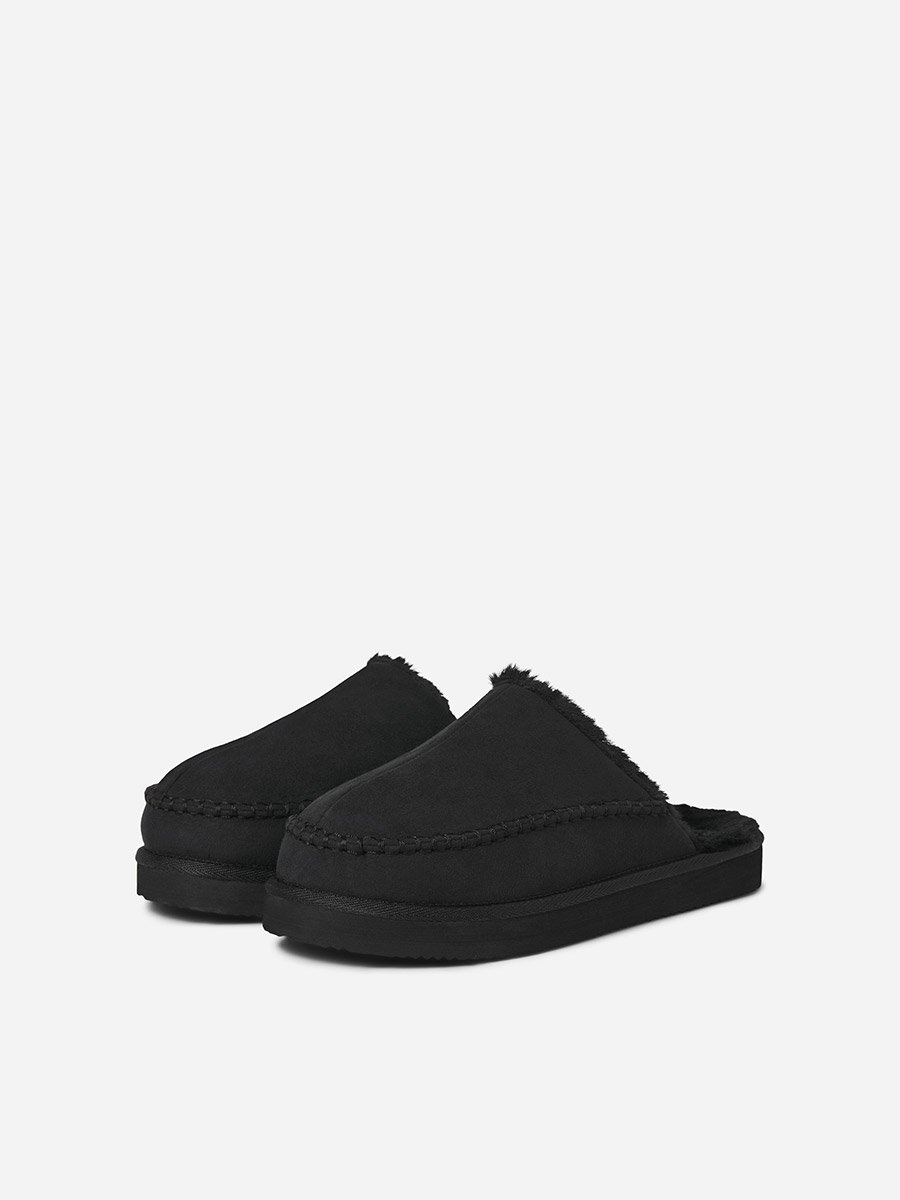 Black Manor Moc Slip-On Mules