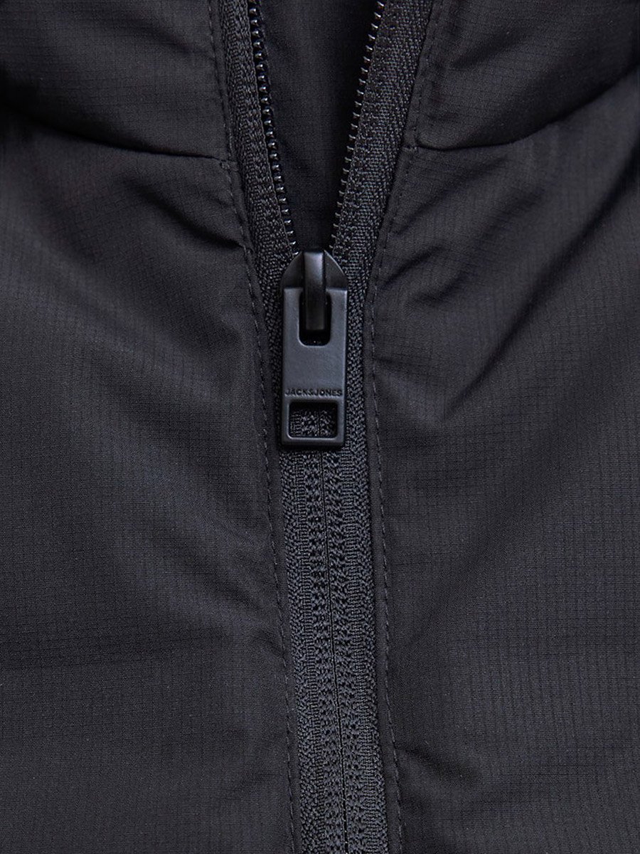 Black Zip-Up Padded Gilet