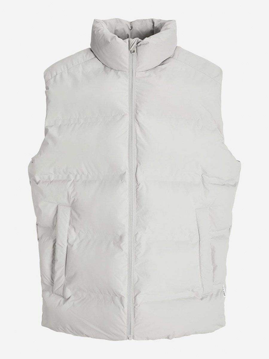 White Zip-Up Padded Gilet