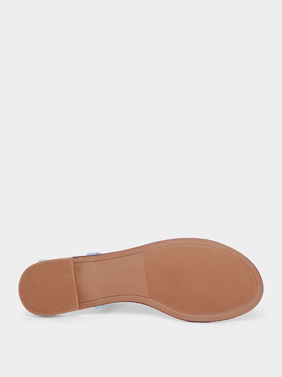 Pearl Embellished Flat Sandals