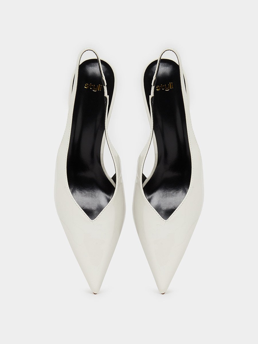 Women White Slingback Shoes