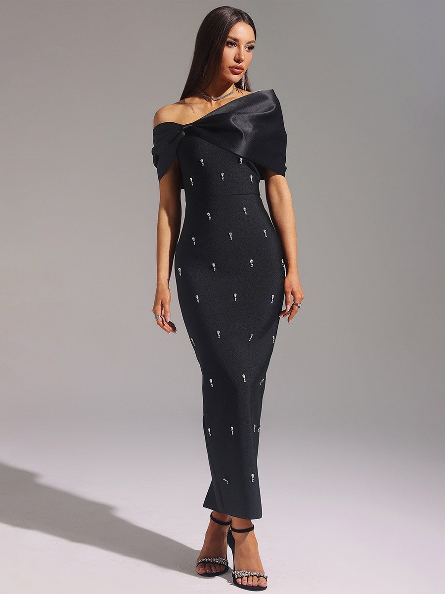 Women Embellished Bodycon Maxi Dress