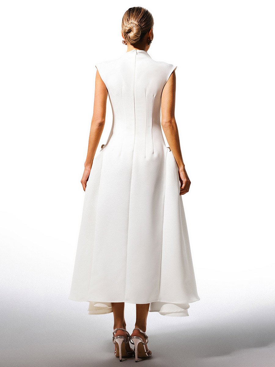 Women Ruffled Sleeveless Maxi Dress