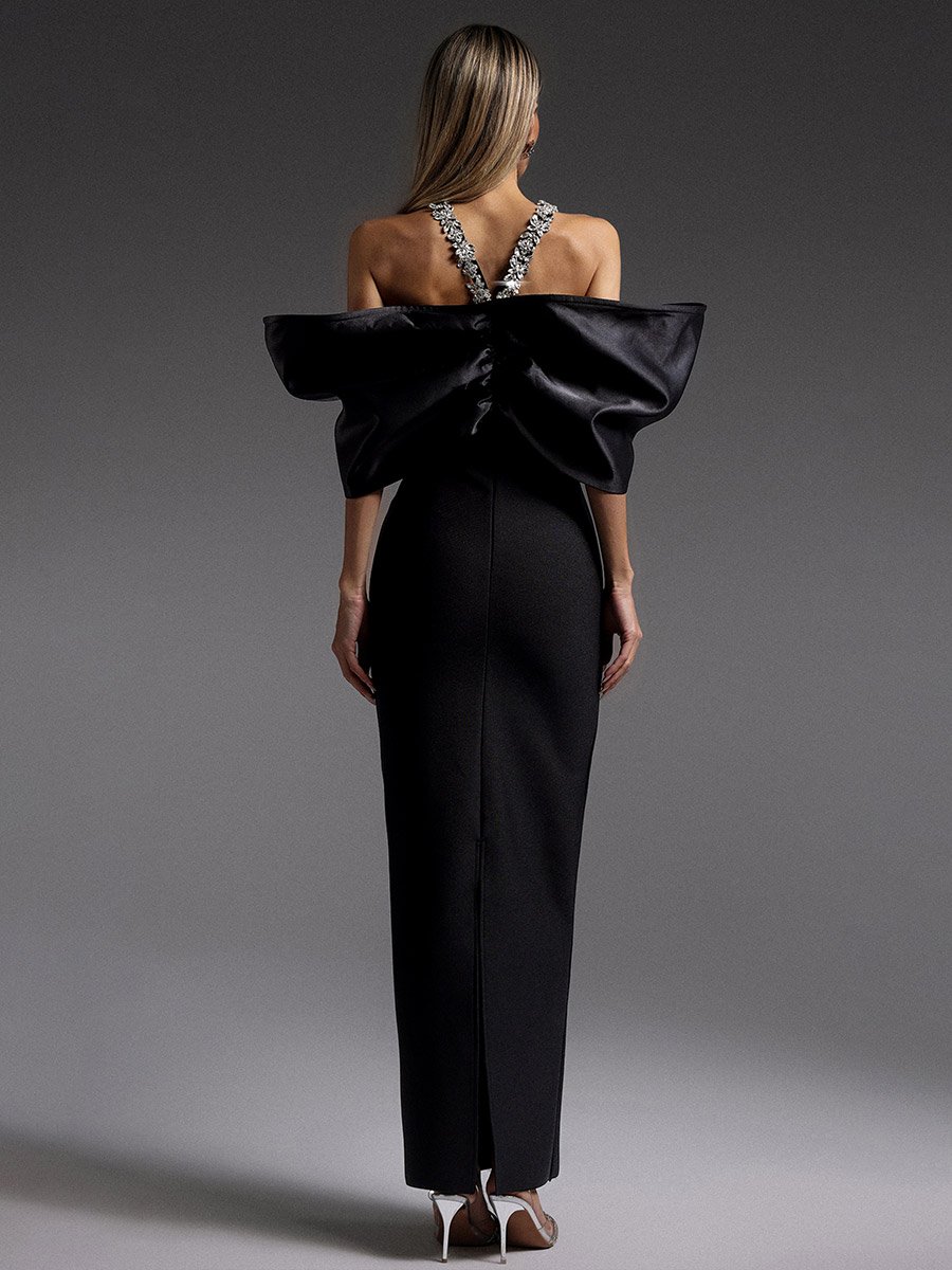 Women Halter Neck Bodycon Maxi Dress