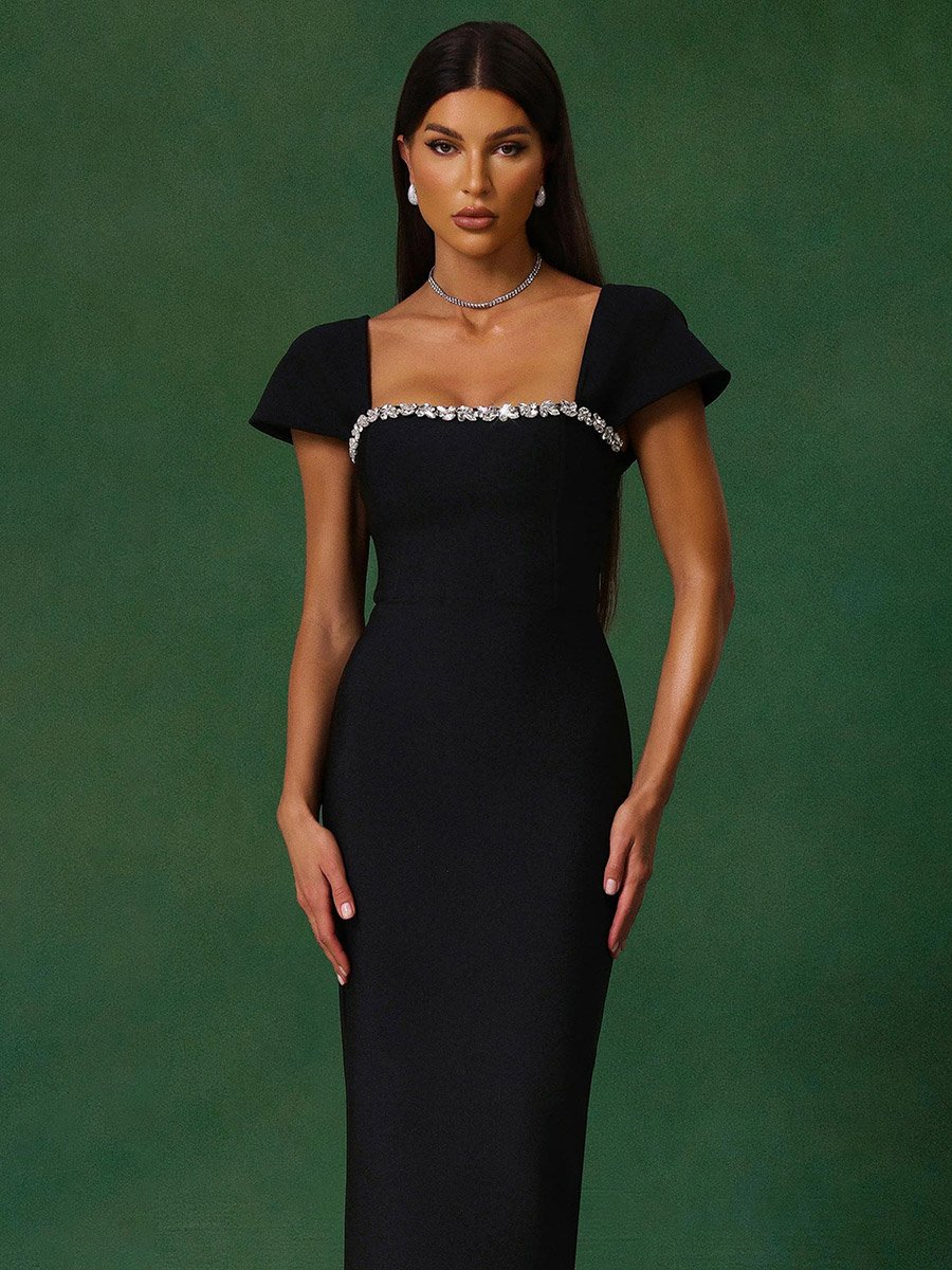 Women Embellished Sheath Maxi Dress
