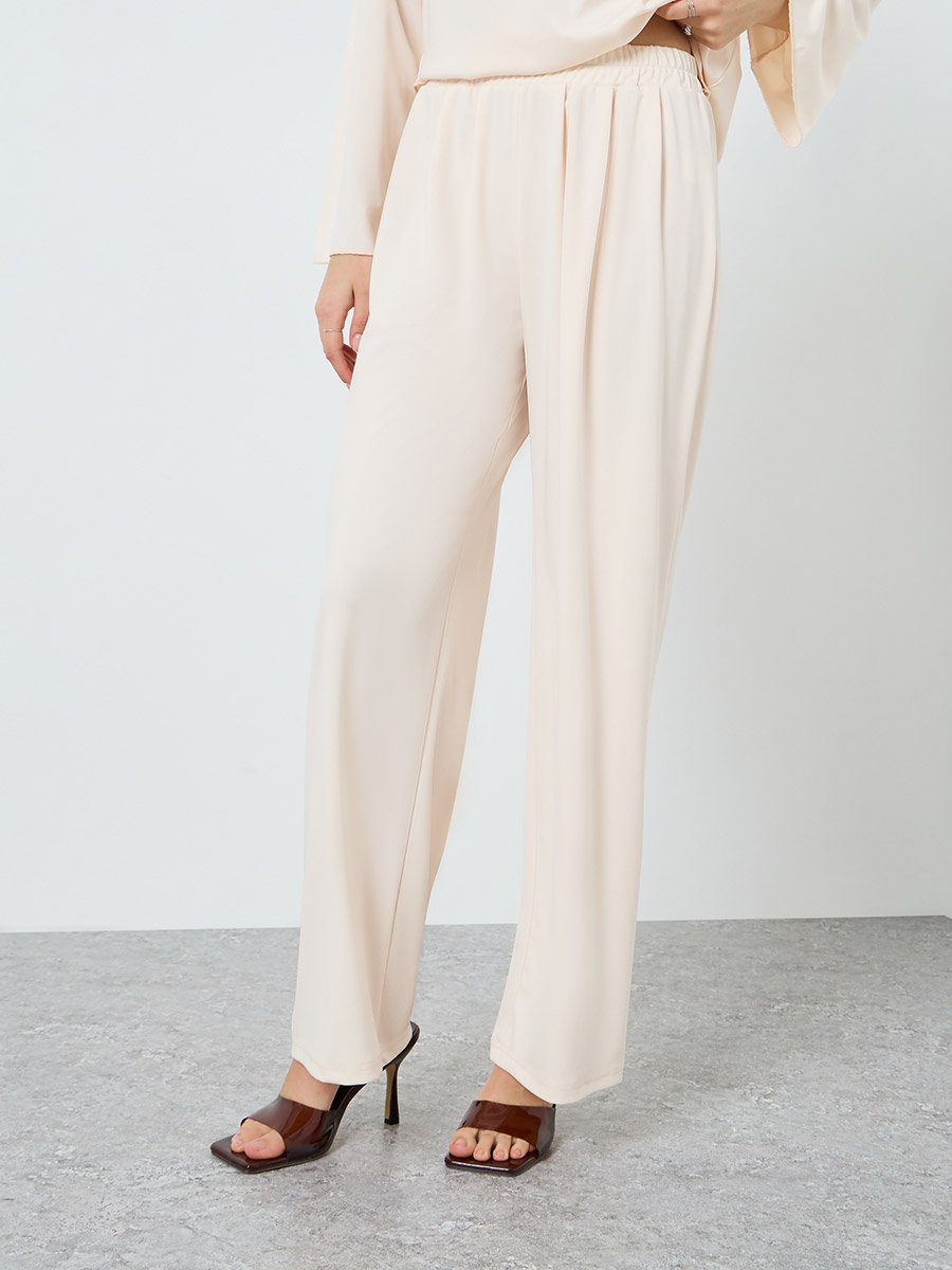 Women Asymmetric Hem Top and Pants Co-Ords