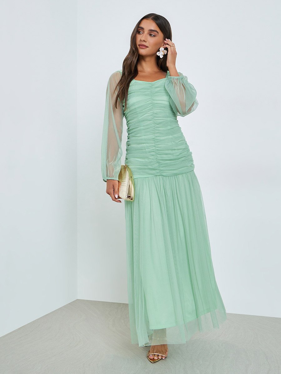 chinese dress ladies Be Right There Mesh Dress // Green *Zoco Exclusive* XXXLarge