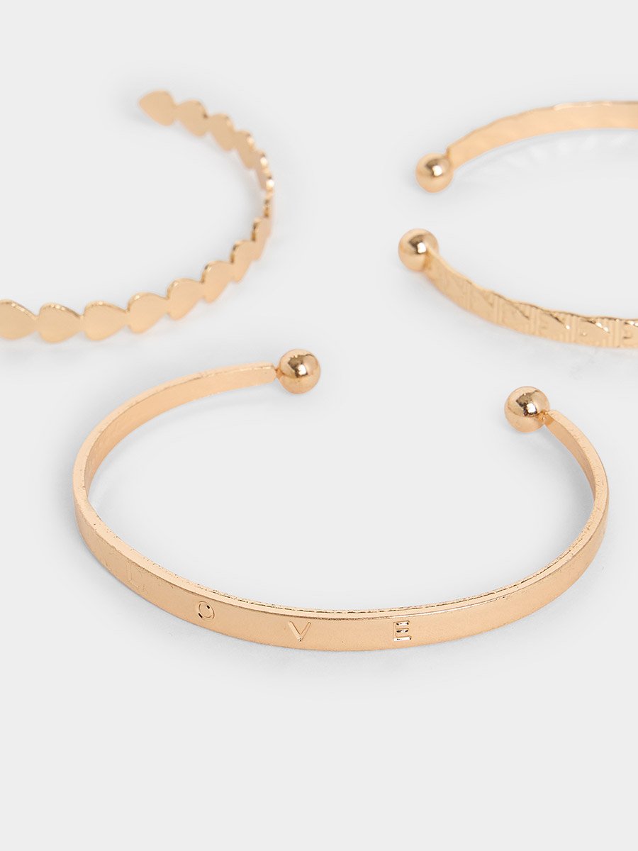 Set of 7 - Gold Bangle Bracelet