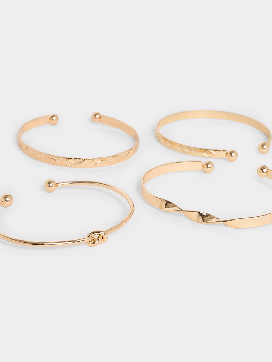 Set of 7 - Gold Bangle Bracelet