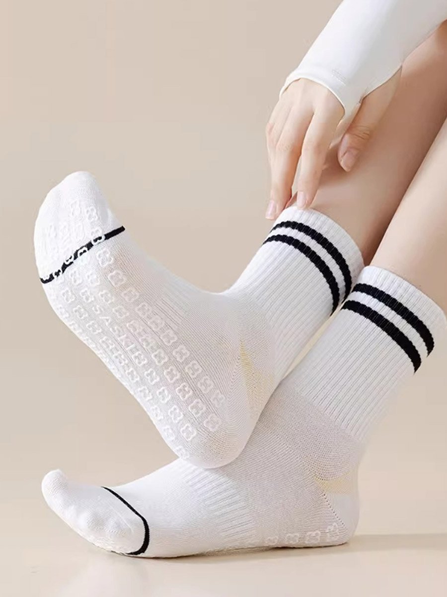 Dual Stripe Silicon Pads Socks