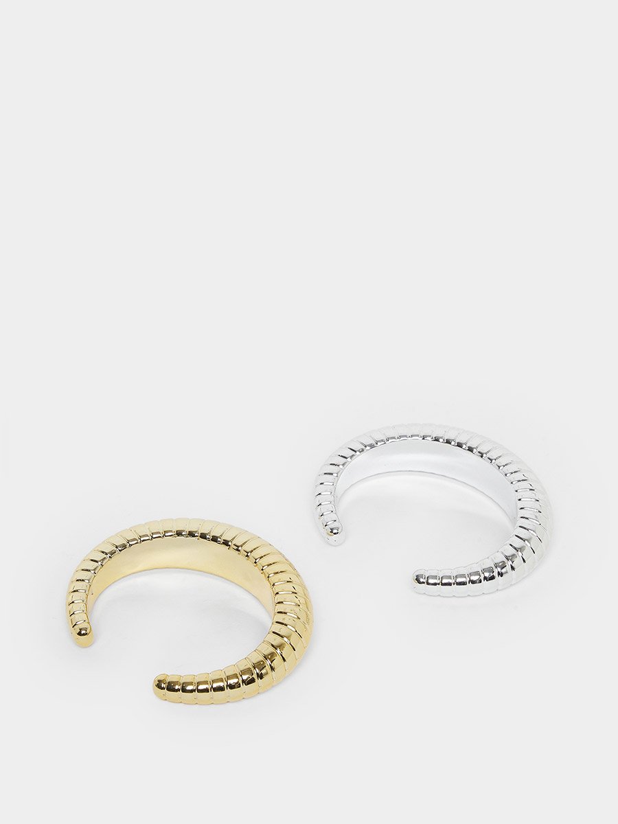 Pack of 2 - Ribbed Cuff Bracelet