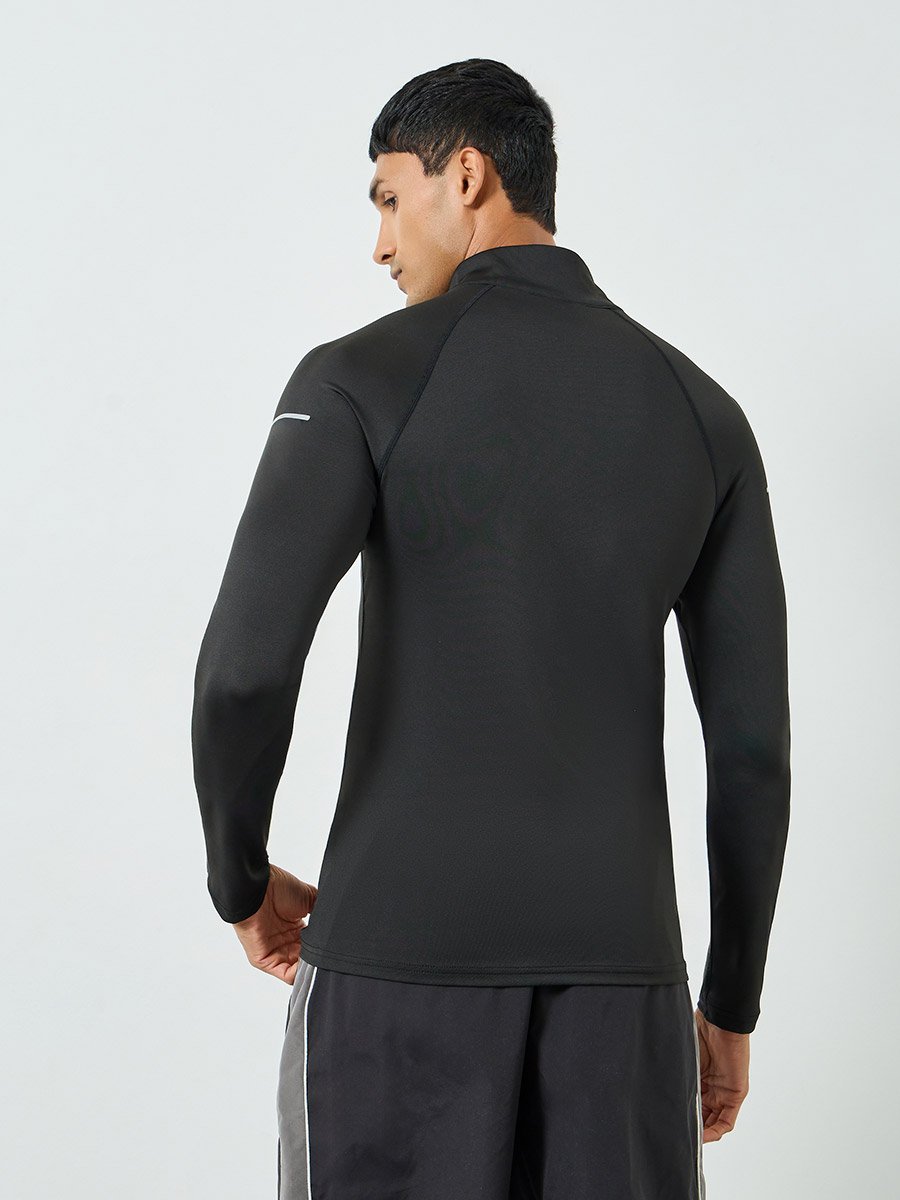 Men Black Long Sleeve Training Top