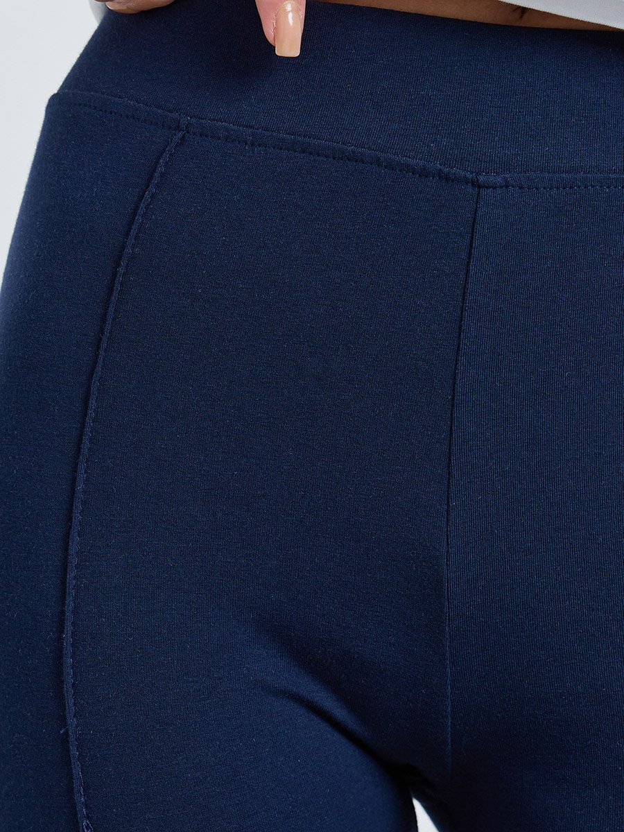 Navy Blue Ankle Length Leggings