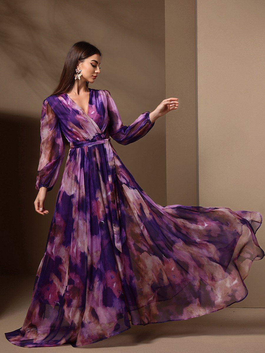 what is a princess line dress Lavender Princess A Line Off the Shoulder Corset Prom Dress with Lace  Ruffles main image 0