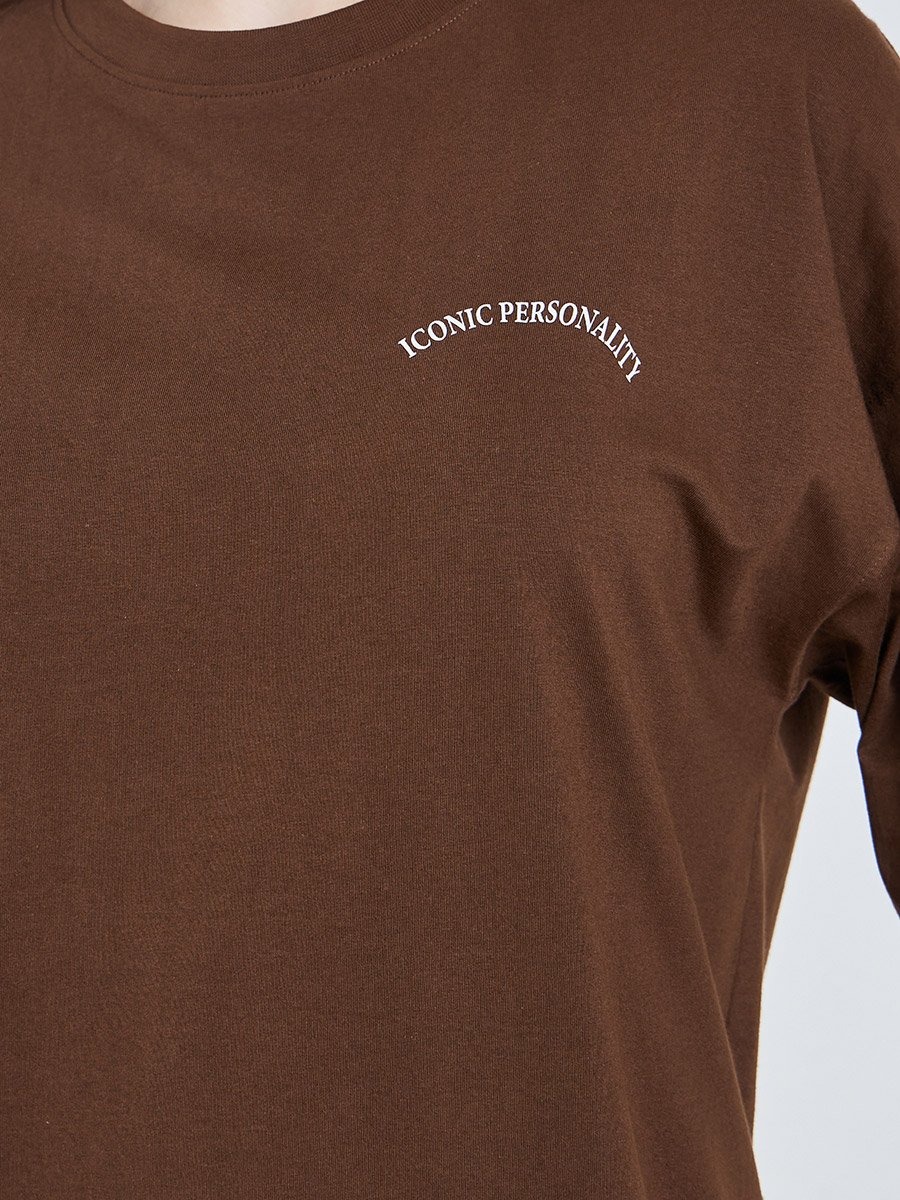 Women Oversized Cotton Round Neck T-Shirt