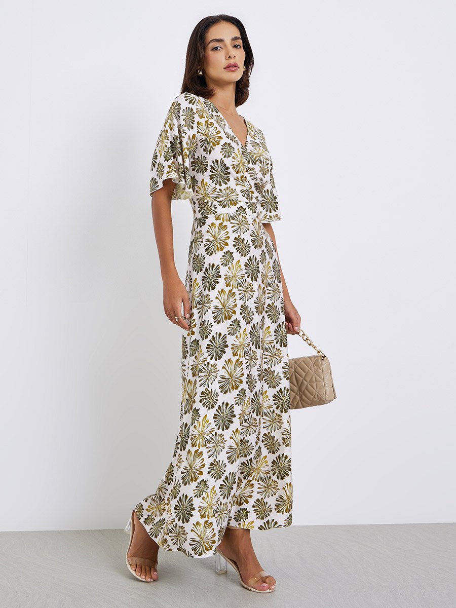 Women Floral A-Line Maxi Dress
