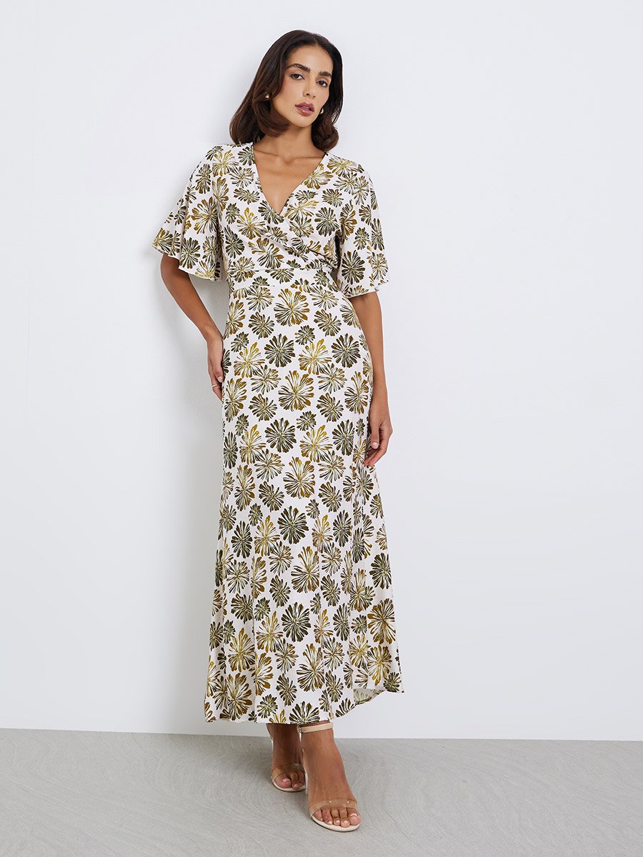 Women Floral A-Line Maxi Dress