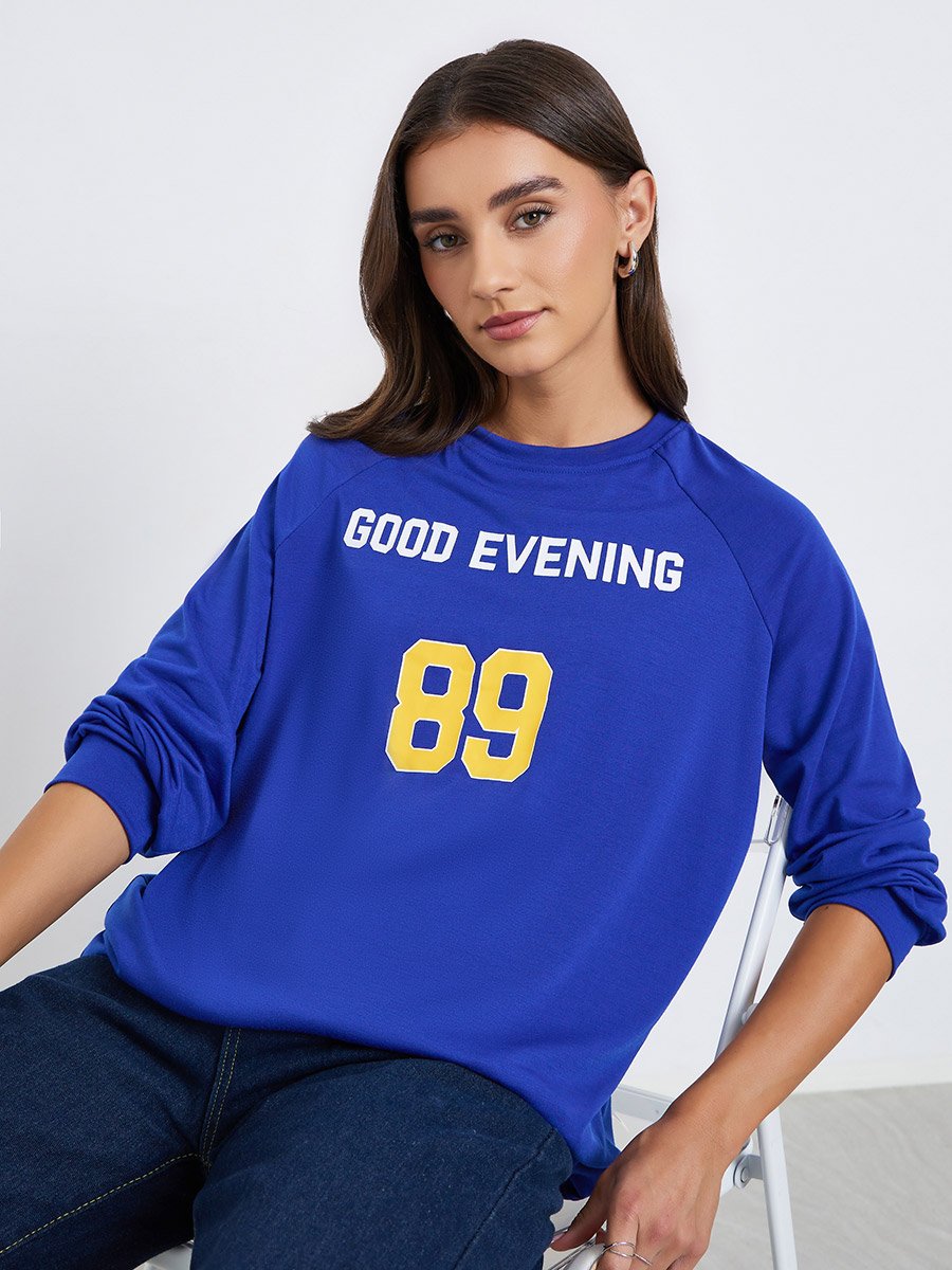 Women Graphic Print Raglan Sleeve T-Shirt