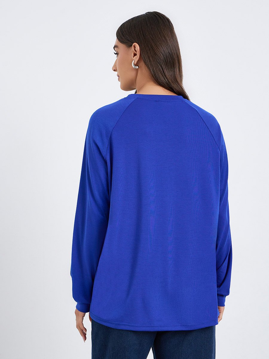 Women Graphic Print Raglan Sleeve T-Shirt