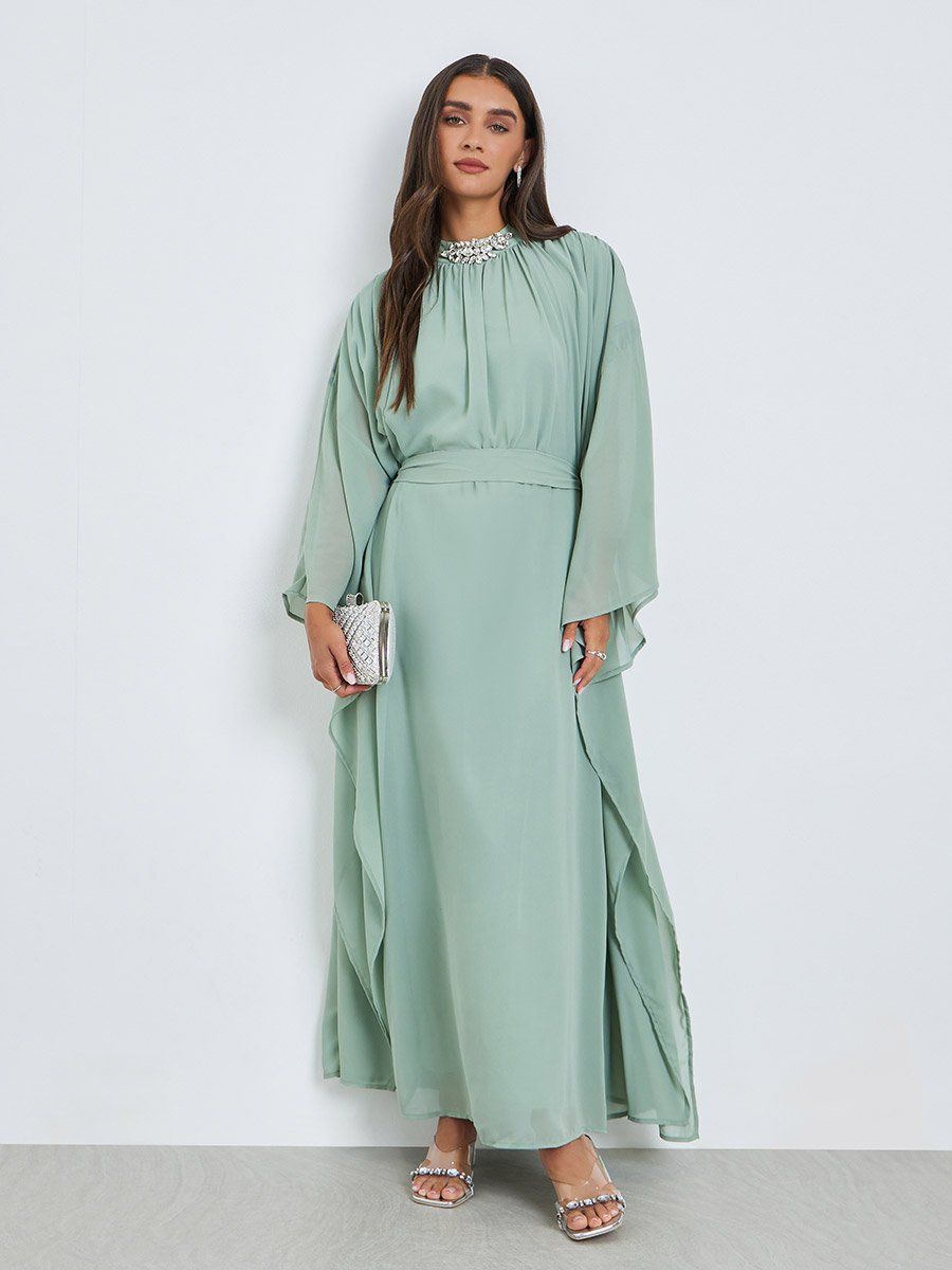 ladies bohemian dresses PRETTYGARDEN Womens Summer Boho Maxi Dress Trendy Short Sleeve V Neck main image 1