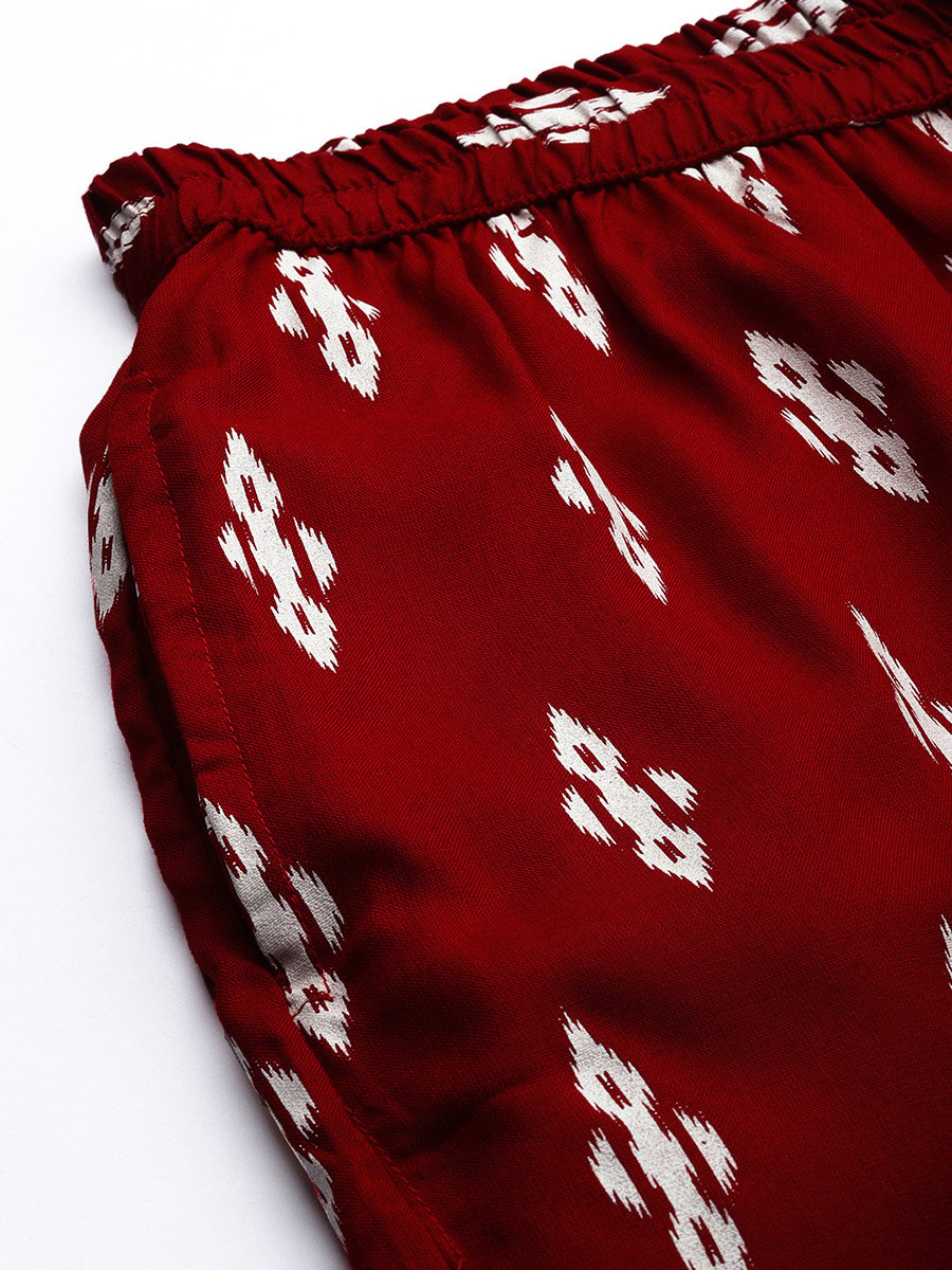Women Graphic Rayon Top and Pyjama Set