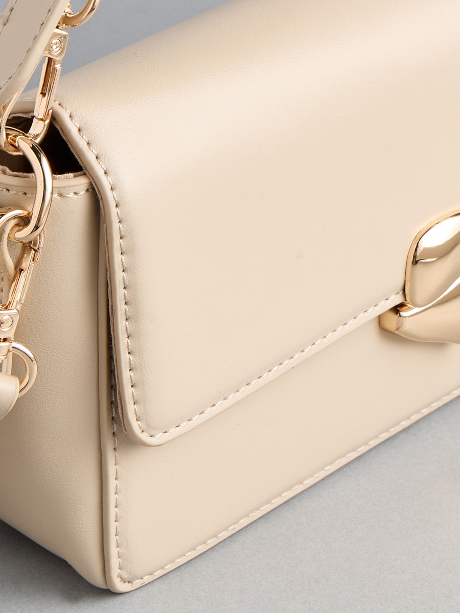 Plain Crossbody Bag with Detachable Strap