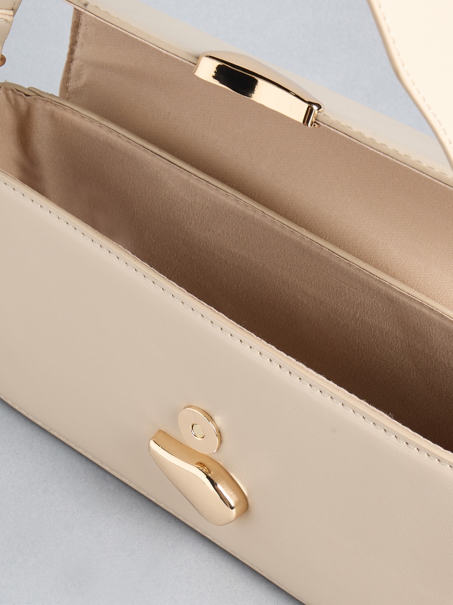 Plain Crossbody Bag with Detachable Strap