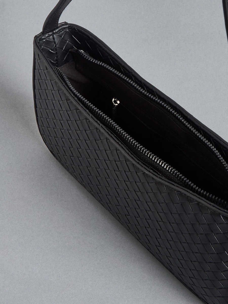 Quilted Shoulder Bag with Zip Closure