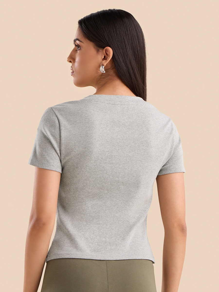 Fitted V Neck T-Shirt