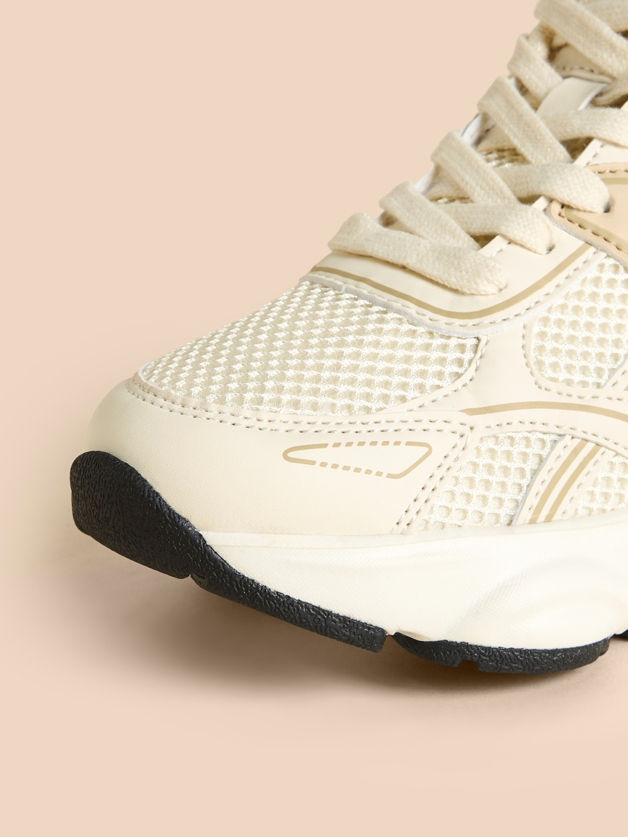 Panelled Lace-Up Sports Shoes