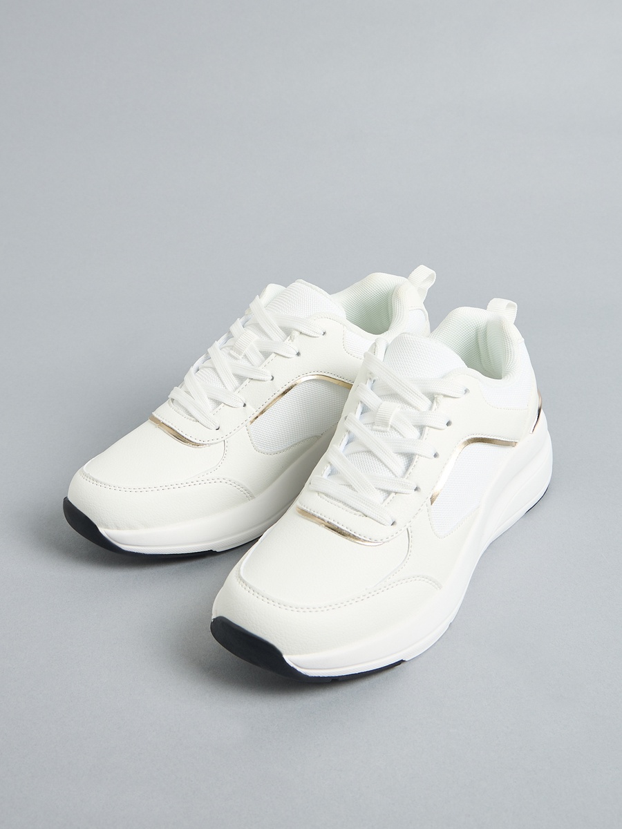 Textured Lace-Up Sneakers