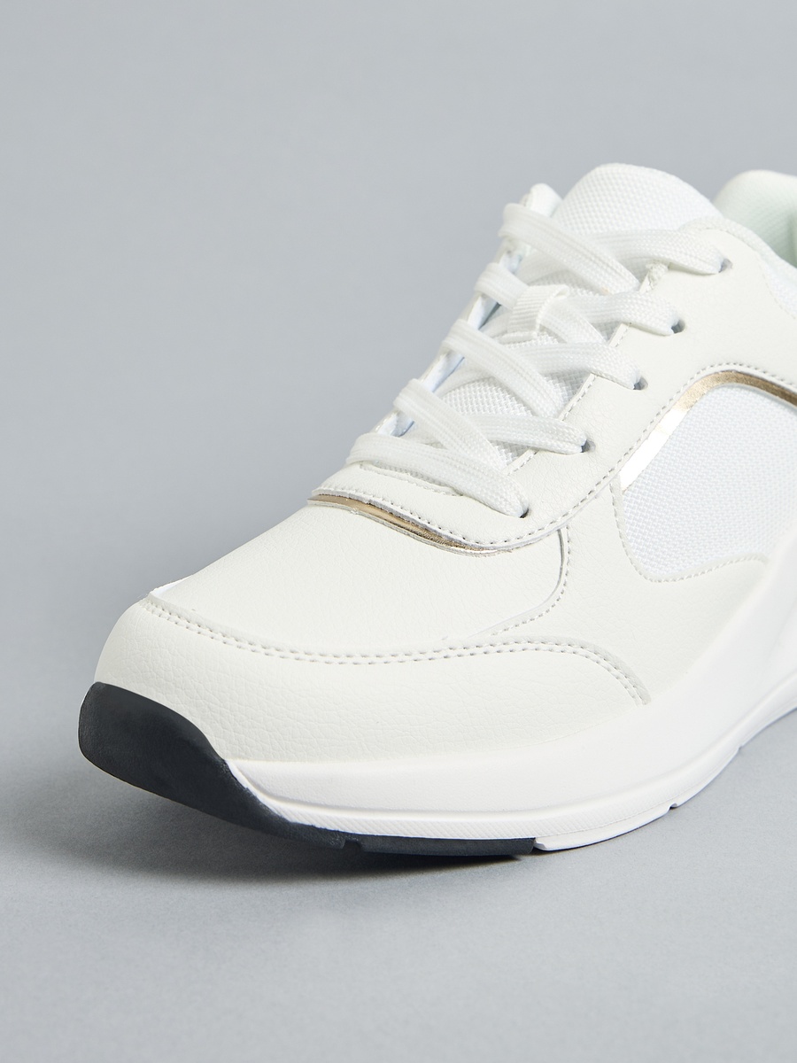 Textured Lace-Up Sneakers