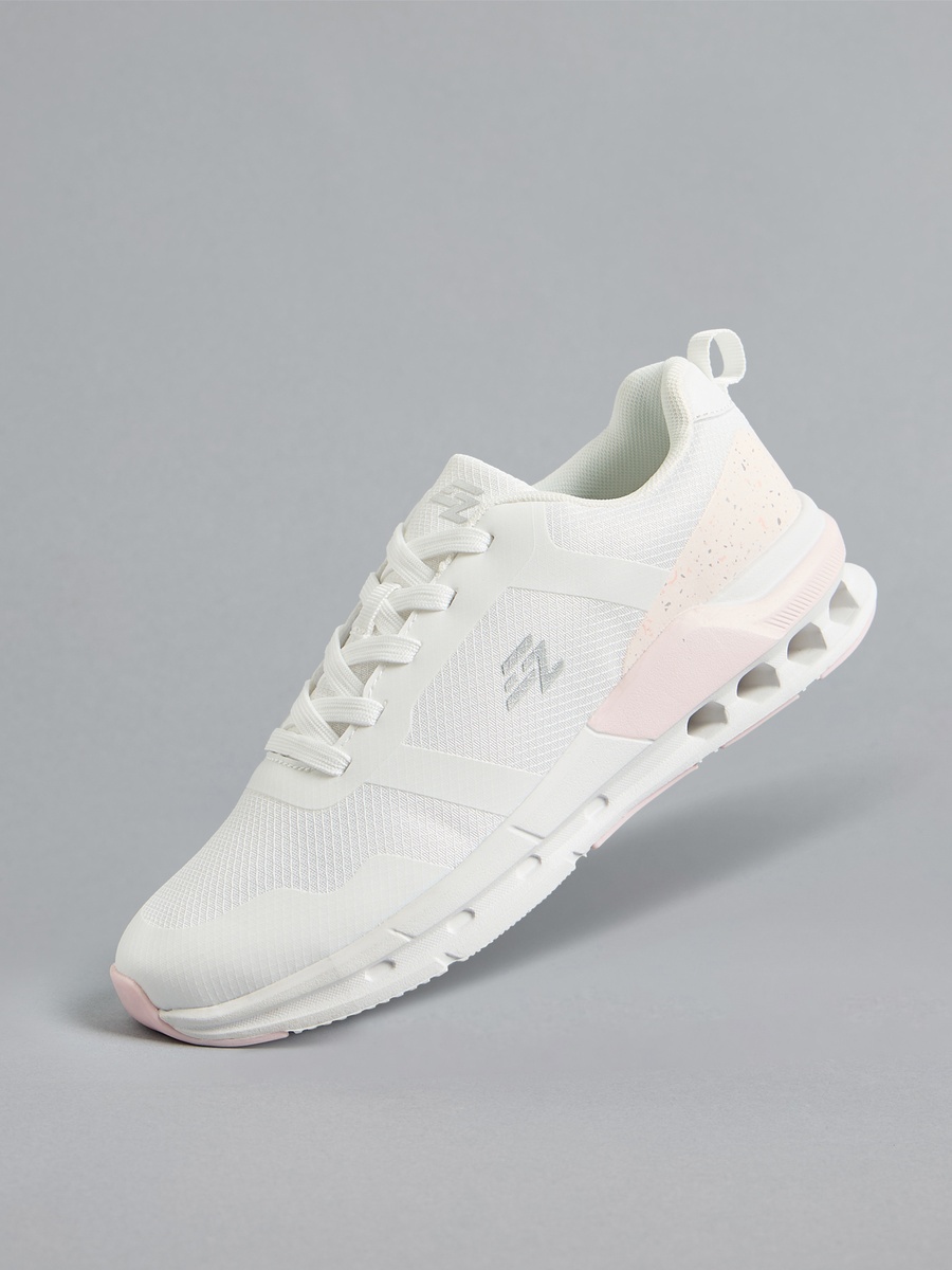Panelled Lace-Up Sports Shoes