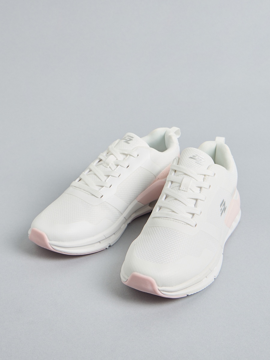 Panelled Lace-Up Sports Shoes