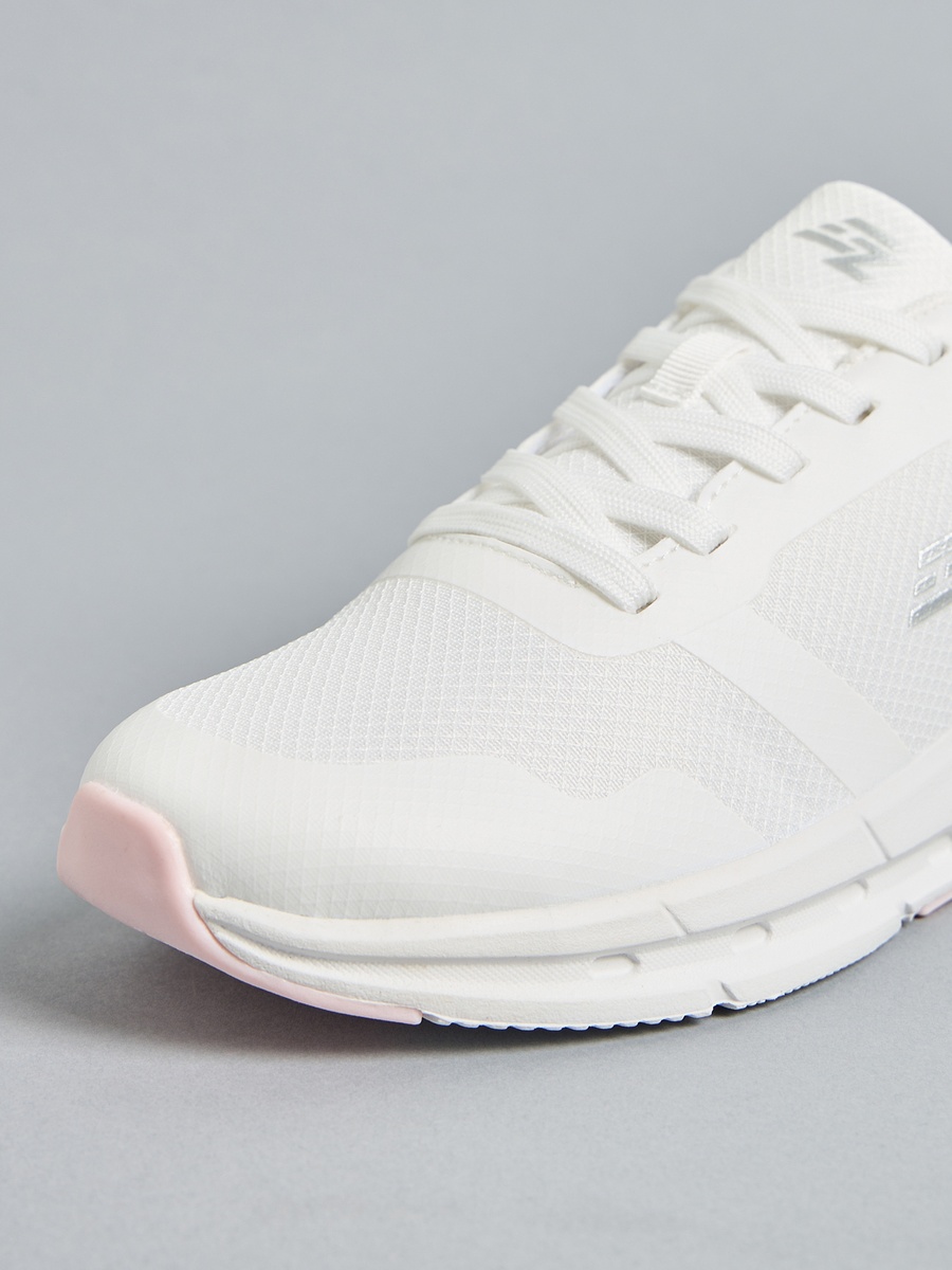 Panelled Lace-Up Sports Shoes