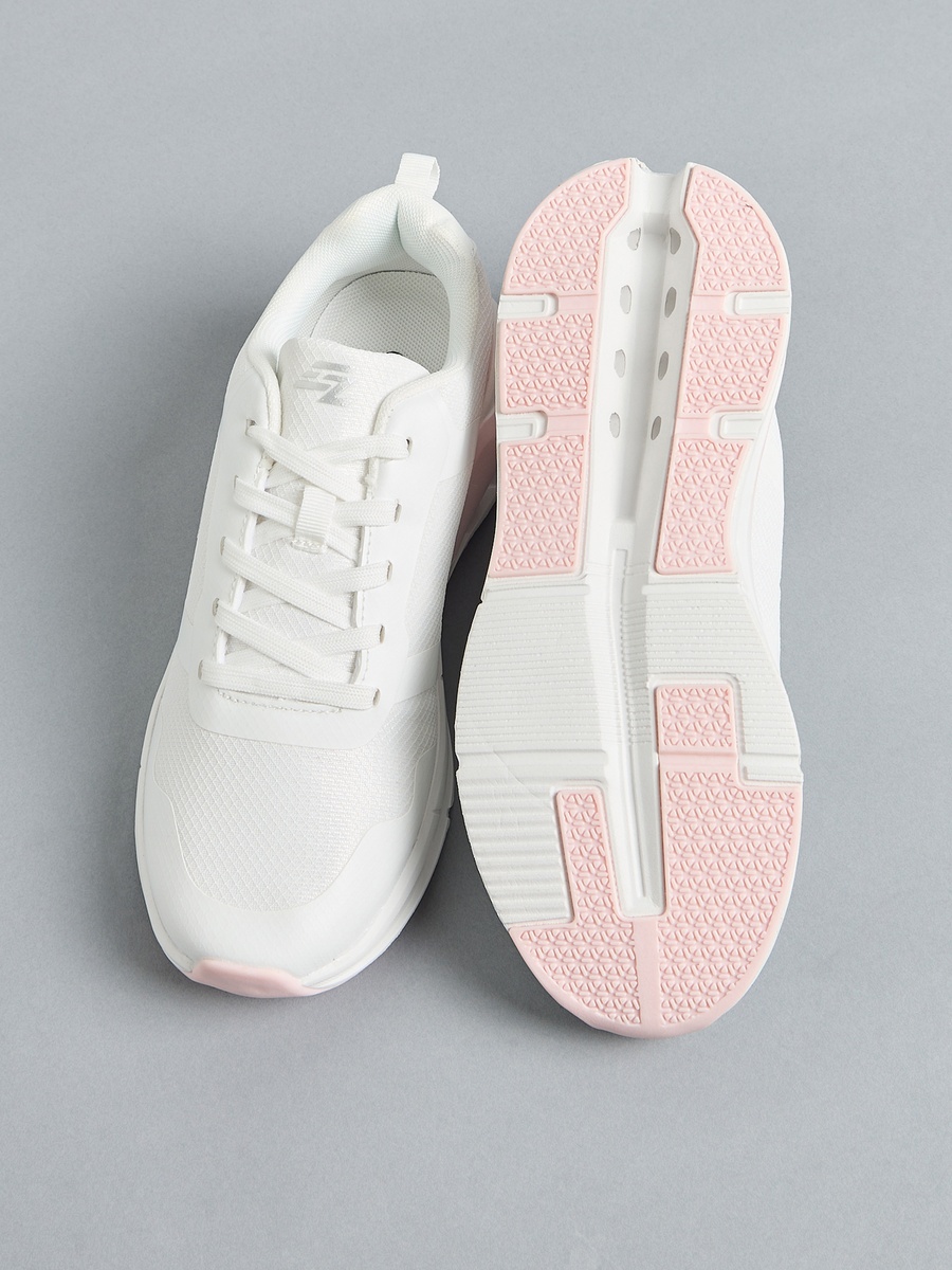 Panelled Lace-Up Sports Shoes